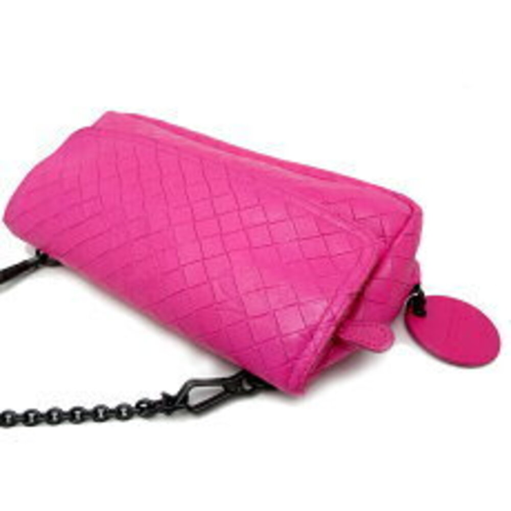 Bottega Veneta Intrecciato Mirage Butterfly Chain Shoulder Bag Pink - Picture 3 of 9